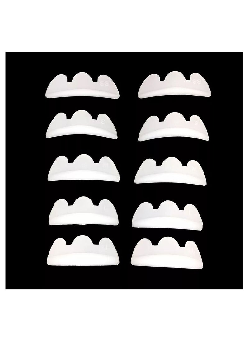 Eyelash Silicone Pads | Soft and Comfortable Eye Lash Perm Pads | Easy to Use Eyelash Lifting Silicone Pad with 5 Different Sizes 10pcs GJD12