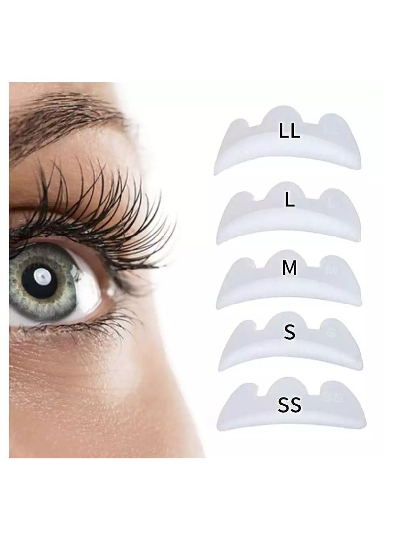 Eyelash Silicone Pads | Soft and Comfortable Eye Lash Perm Pads | Easy to Use Eyelash Lifting Silicone Pad with 5 Different Sizes 10pcs GJD12