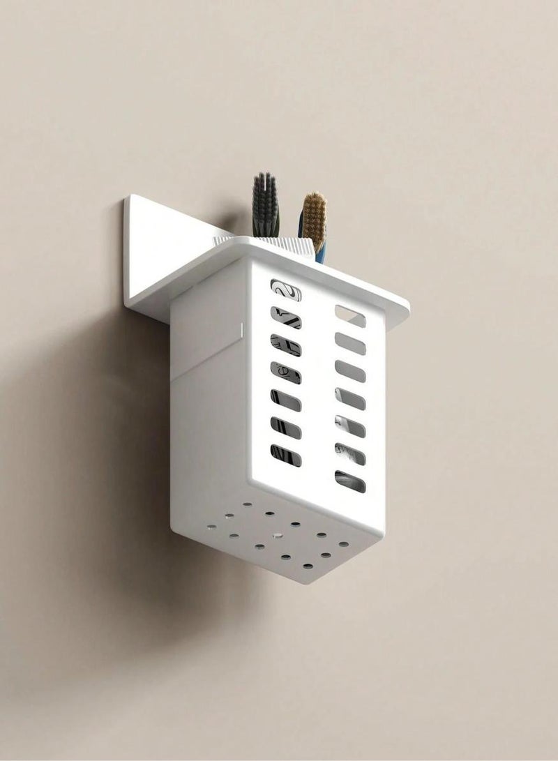 حياة كومفورت 3 قطع حامل فرشاة أسنان ومعجون أسنان مثبت على الحائط للمشط أو ماكينة الحلاقة وجل الاستحمام (لا يتطلب الأمر الحفر) - Image 4