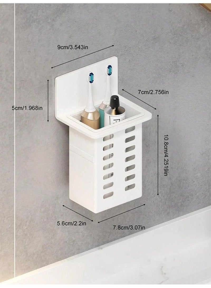حياة كومفورت 3 قطع حامل فرشاة أسنان ومعجون أسنان مثبت على الحائط للمشط أو ماكينة الحلاقة وجل الاستحمام (لا يتطلب الأمر الحفر) - Image 2