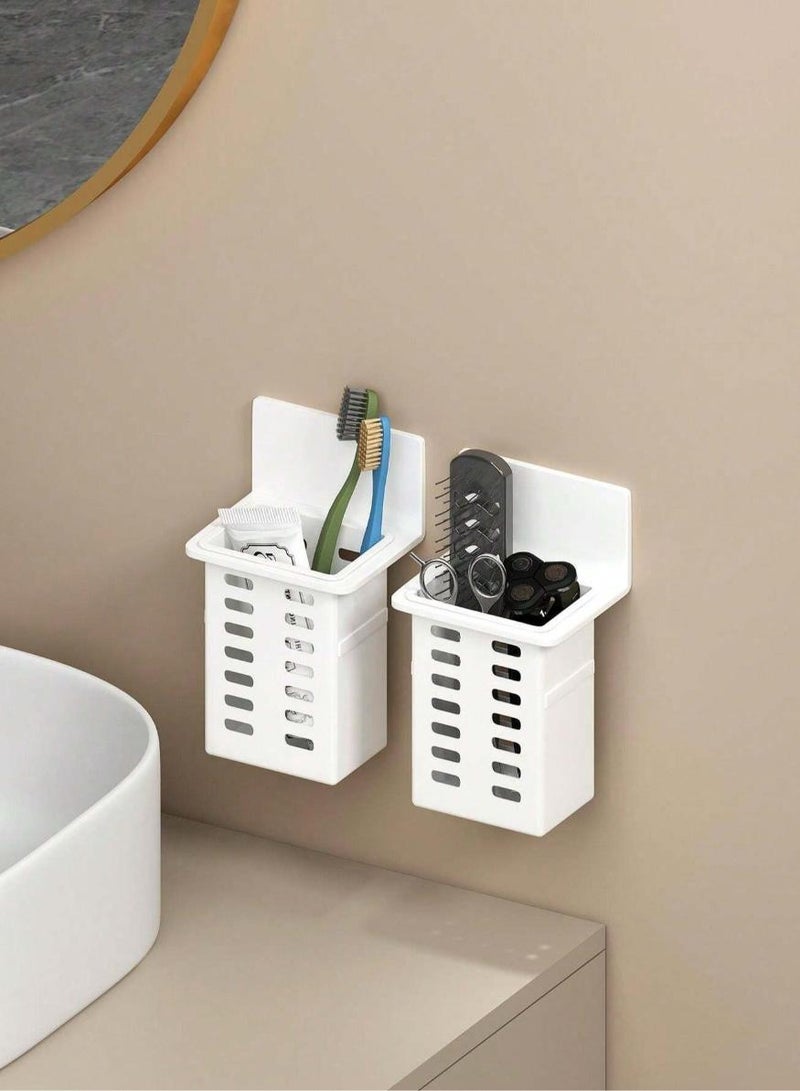 حياة كومفورت 3 قطع حامل فرشاة أسنان ومعجون أسنان مثبت على الحائط للمشط أو ماكينة الحلاقة وجل الاستحمام (لا يتطلب الأمر الحفر) - Image 5
