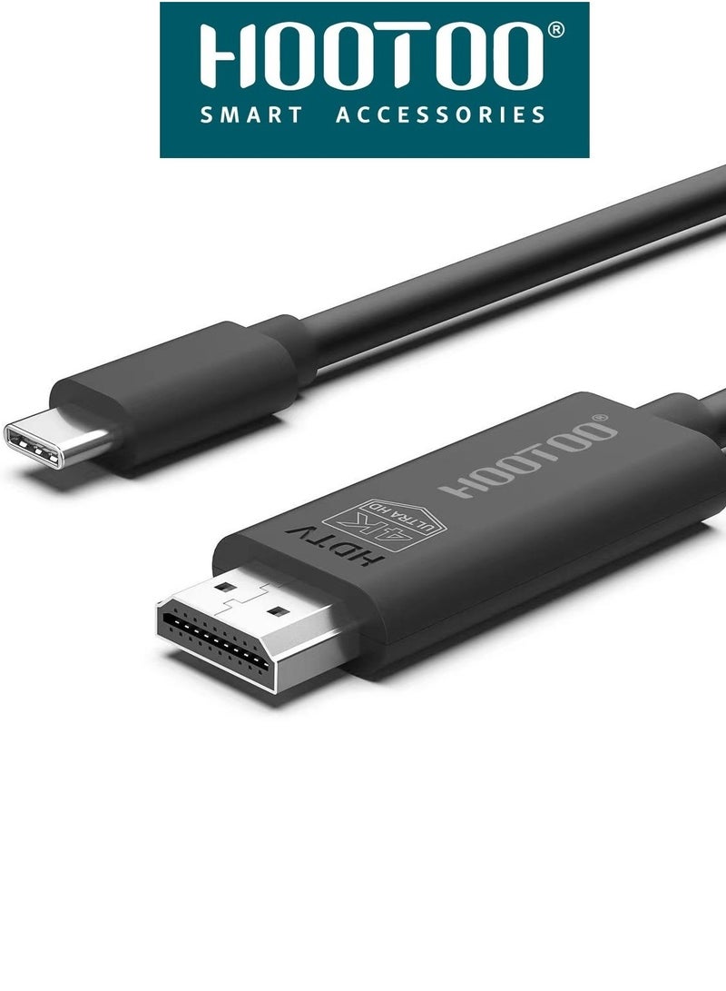 HooToo USB-C to HDMI Cable 1m, Supports High Definition Transmission up to 4K 30Hz, Compatible with iPhone 15 & 16 Series, Samsung & Huawei Phones, Mac & Windows Devices. No App Required. Black. from HooToo  - Image 2