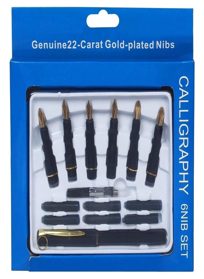 KNAFS 1 pcs Calligraphy Pen Script with 6 NIB Set Small Lettering Pen Set 6NIBS - Image 1