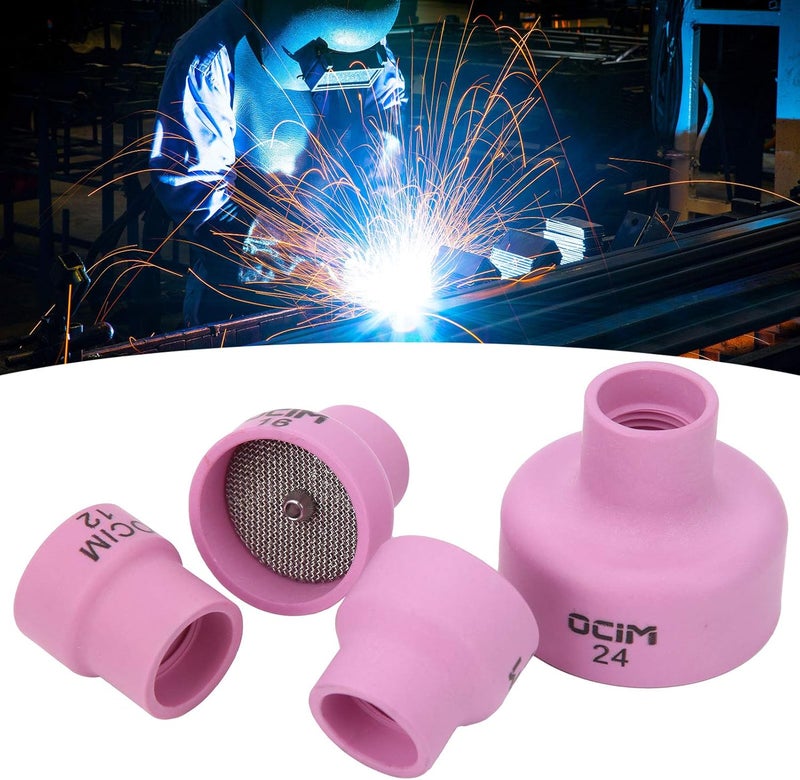 klarako Alumina Torch Gas Lens Kit, Long Service Life Ceramic Welding Cup Set, for Welding Equipment Industrial Supplies WP‑171826 TIG Welding Torch - Image 3