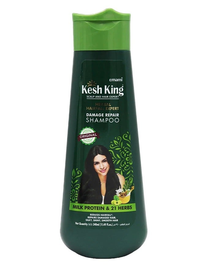 Kesh King Herbal Hairfall Expert Damage Repair Shampoo Milk Protein and 21herbs 340ml - Image 1