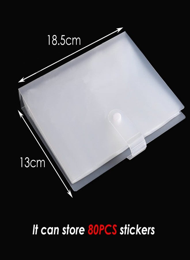 Vezocim Large Nail Art Sticker Storage Album, 80 Slot Binder Organizer, Big Nail Decal Holder for Desk - Image 4