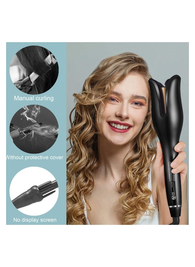 Gonice - Automatic Hair Curler, Portable Auto Hair Curling Iron Wand with Ceramic Ionic & LCD Display, Smart Anti-Stuck,Adjustable Temperature, Curls and Timer Settings, Fast Heating for Hair Styling (black) - Image 1