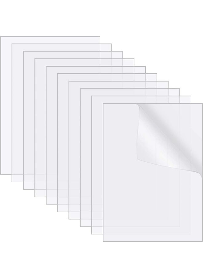 TPGP 10 Pieces Transparent Acrylic Sheets 10 X 8 Inch Clear Acrylic Sheets For Picture Frame Glass Replacement, Table Signs, Calligraphy And Painting, 0.04 Inch Thick  - Image 1