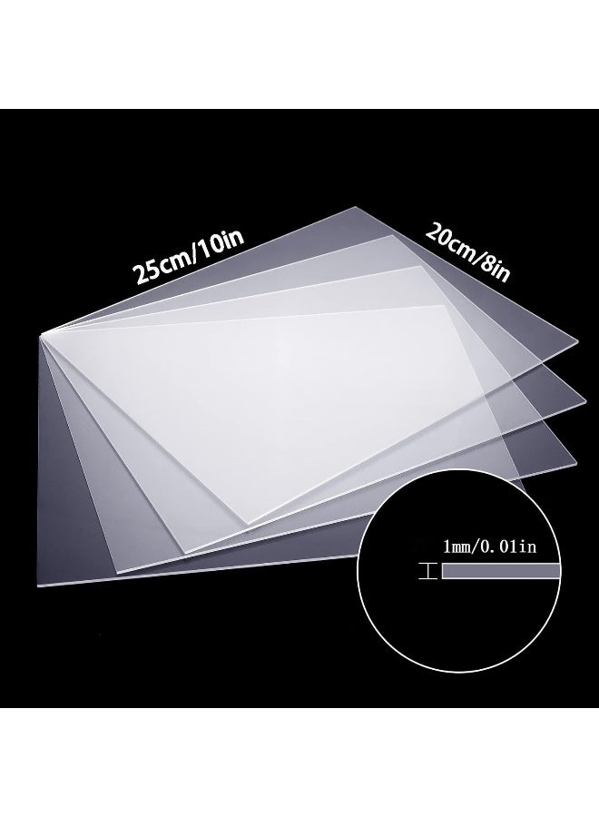 TPGP 10 Pieces Transparent Acrylic Sheets 10 X 8 Inch Clear Acrylic Sheets For Picture Frame Glass Replacement, Table Signs, Calligraphy And Painting, 0.04 Inch Thick  - Image 2