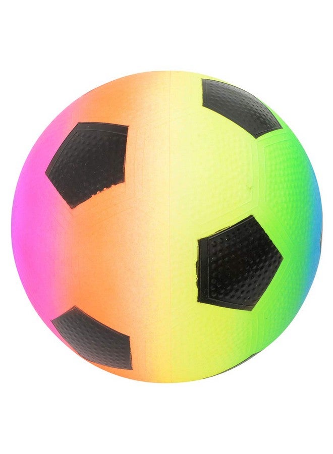 Rhode Island Novelty 9 Inch Rainbow Soccer Playground Ball, One per Order - Image 4
