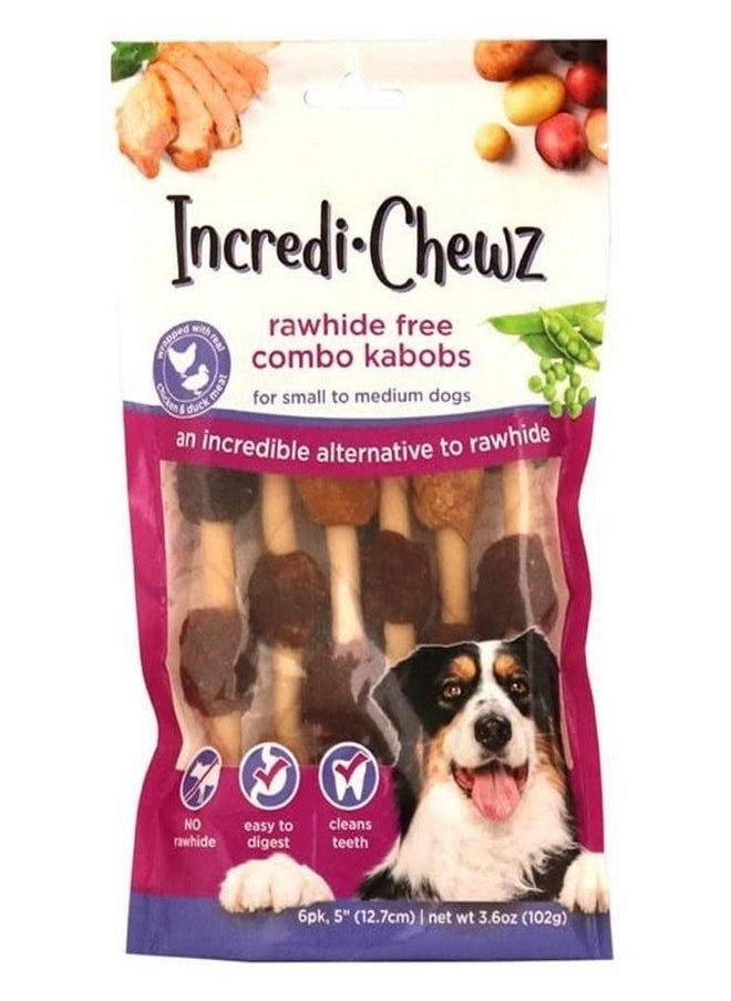 Pet Factory IncrediChewz Rawhide-Free 5" Kabobs Dog Chew Treats w/ Real Chicken & Duck Meat Wrap - 6 Count/1 Pack - pzsku/Z6213CC7912985B7DBD21Z/45/_/1737032258/19a18254-eab7-4e09-9570-f05c5fc46614