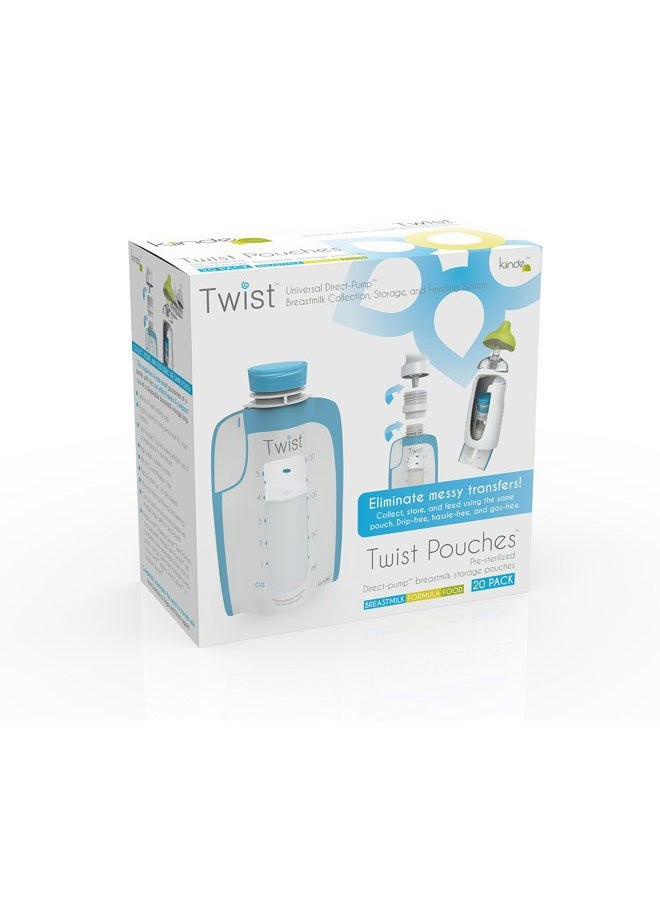 Kiinde Twist Pouch Direct-Pump Direct-Feed Twist Cap Breast Milk Storage Bag for Pumping, Freezing, Heating and Feeding, Pre-Sterilized, Breast Feeding Essentials, 6 Ounce, Pack of 20 - Image 5