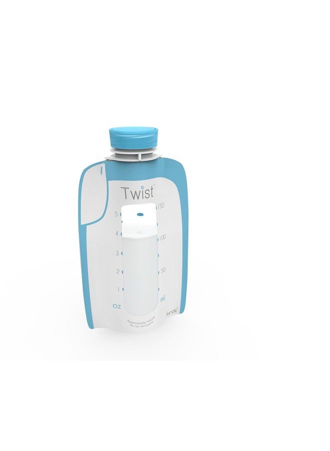 Kiinde Twist Pouch Direct-Pump Direct-Feed Twist Cap Breast Milk Storage Bag for Pumping, Freezing, Heating and Feeding, Pre-Sterilized, Breast Feeding Essentials, 6 Ounce, Pack of 20 - Image 1