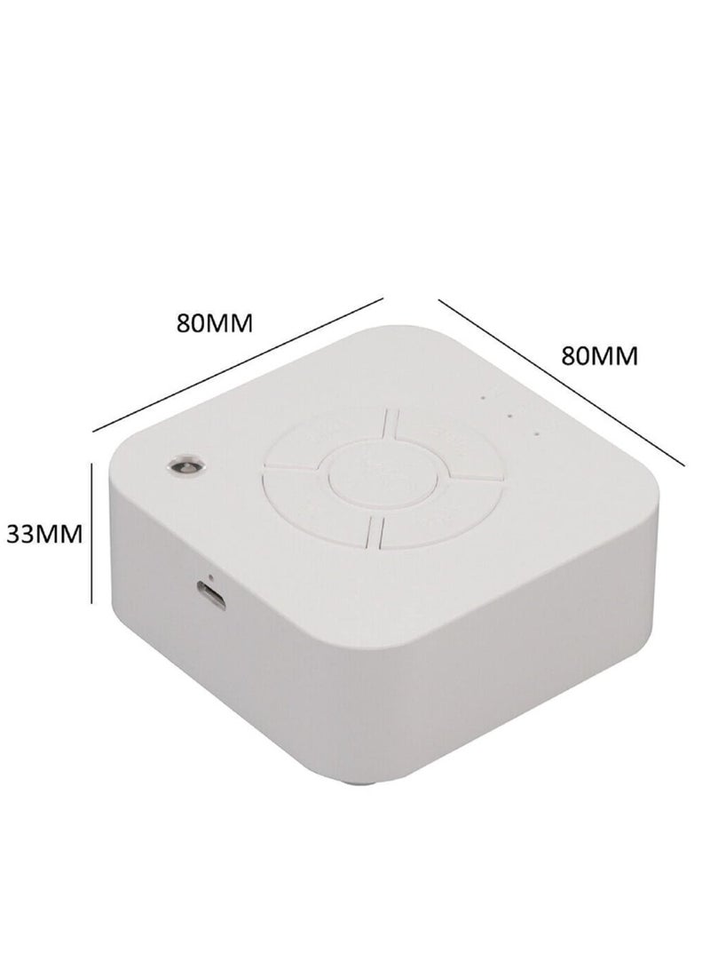 SYOSI Noise Machine Sleep Instrument with 9 Soothing Sounds Baby Adult Sleep Relaxation Machine Night Therapy Device for Baby Soothing Adult Office for Nursery Home Travel USB Powered(White) - Image 3