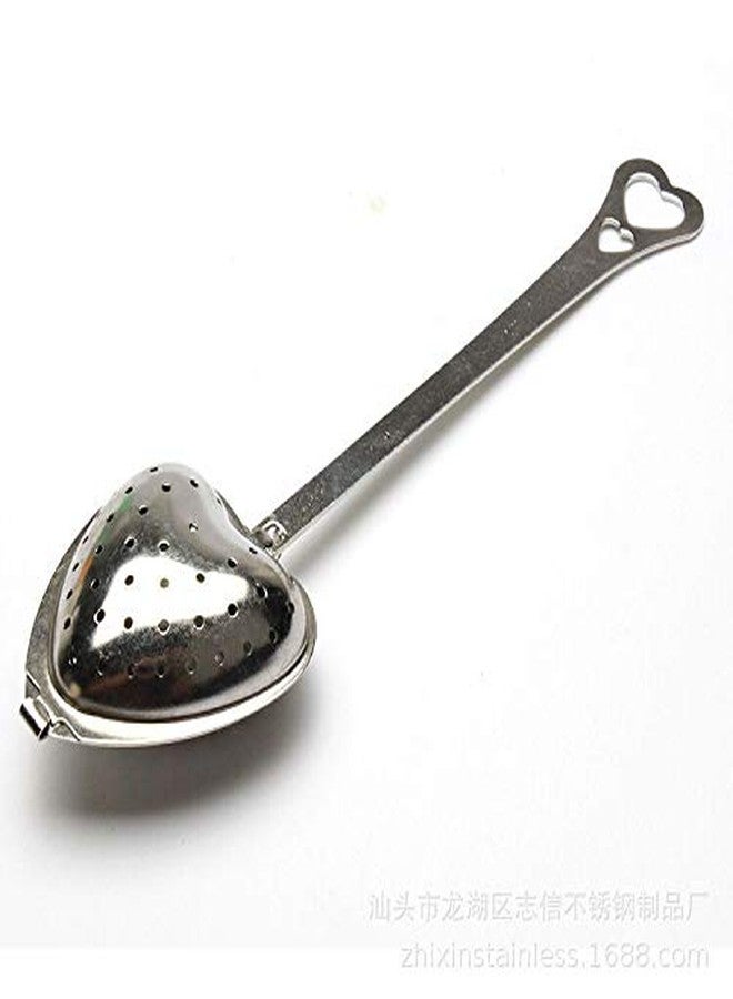 Mayata 2pcs Stainless steel fine mesh seasoning ball kitchen soup spice stew filter kitchen tool metal tea bag tea ball (2pcs heart-shaped combination), Silver - Image 3