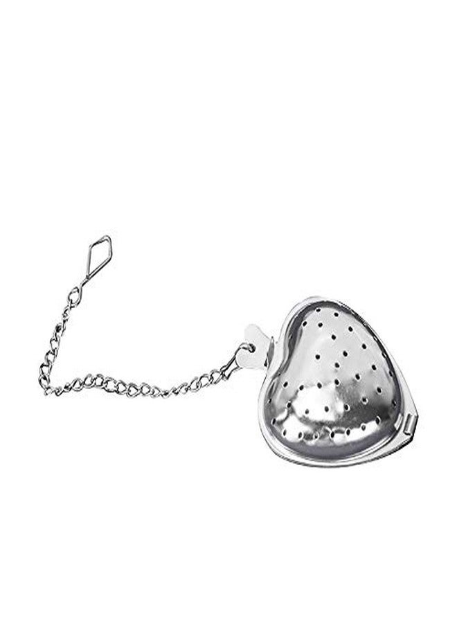 Mayata 2pcs Stainless steel fine mesh seasoning ball kitchen soup spice stew filter kitchen tool metal tea bag tea ball (2pcs heart-shaped combination), Silver - Image 5