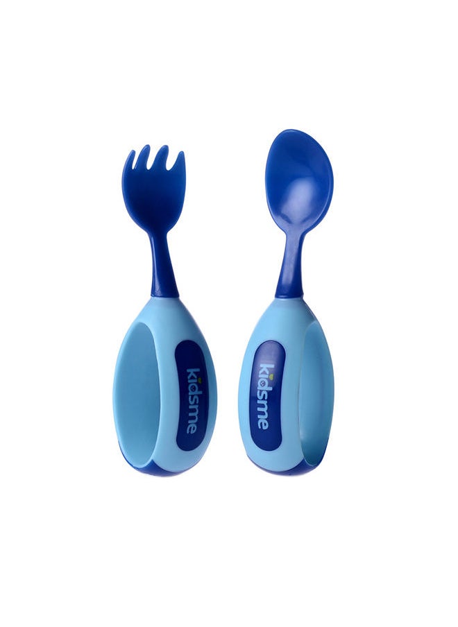 kidsme - Toddler Spoon And Fork Set For Baby Boy From 9 Months And Above Aquamarine - Image 1