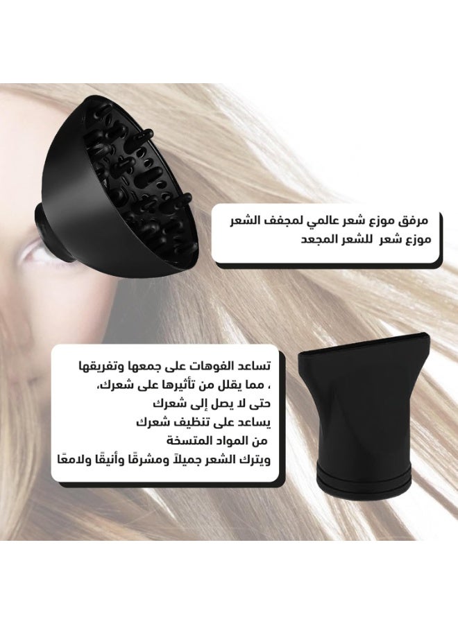 BOLTON Hair dryer, quiet design, customizable settings, fast drying, Polyton, 5000 watts, PT-V4, white - Image 3