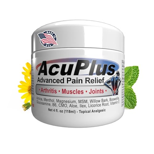 AcuPlus Advanced Pain Relief Topical Anti Inflammatory Cream to Soothe Muscle Joint Pain Arthritis Bursitis Tendonitis FastActing Formula with Natural Ingredients 4 oz - Image 2