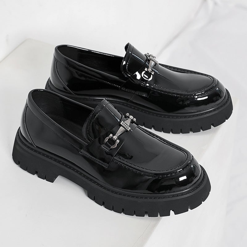 2025 Large Size Shoes Teenager Large-Toe Shoes Slip-On Loafers Small People Thick-Soled Height-Increasing Leather Shoes Men'S Shoes - Image 3