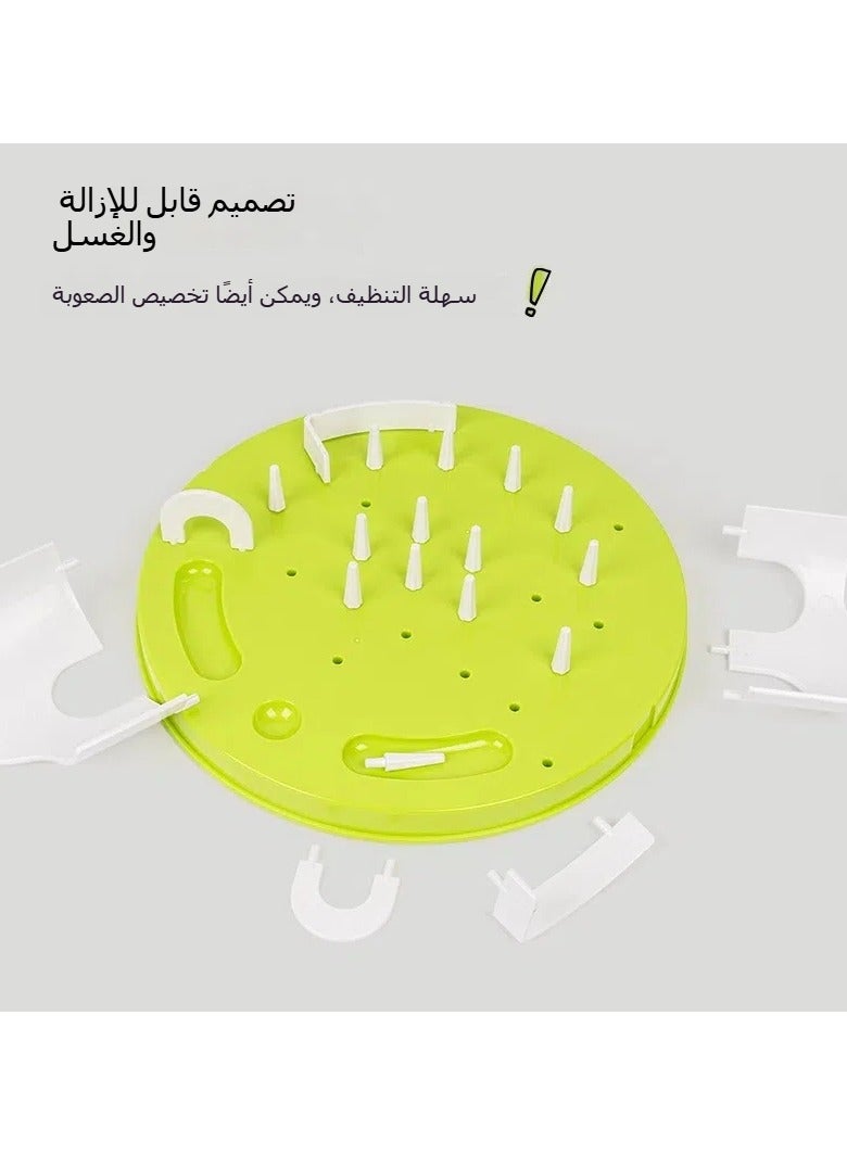 عام قطط الطعام البطيء DIY فك لغز الطعام 12×5 بوصة قطط موزع الوجبات الخفيفة غير الانزلاق ABS لعبة لغز قطط مستلزمات قطط، قطط طعام بطيء - Image 5