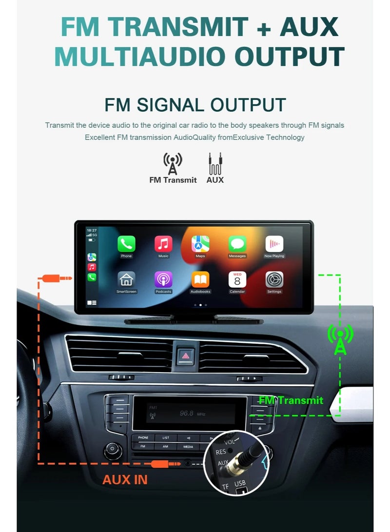 10.26 Inch Car Radio Dash Cam 2160P Cameras WIFI Video Player Wireless Carplay & Android Auto MP5 - Image 5