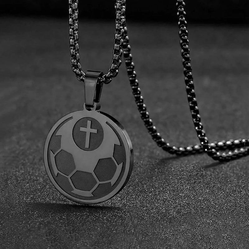 HOFOYA Sports Athletes Necklace with Inspiring Bible Quote from Phil 4:13 Baseball Basketball Football Soccer Volleyball Pendant Jewelry Gift for Men Teen boys girls,Christ Baptist gifts. - Image 2