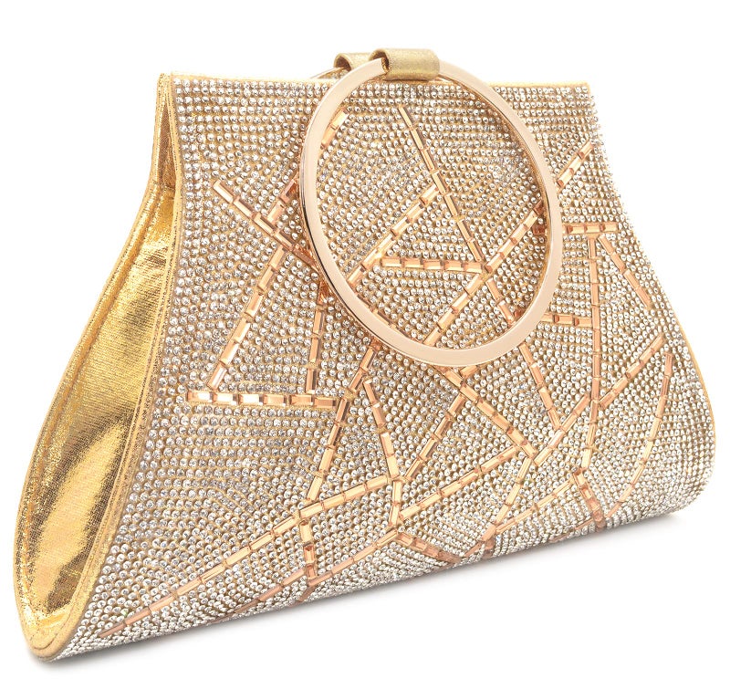 MOSSMON Crystal Clutch Purses Bride and Bridesmaid Handbag Elegant Wristlet Evening Bag for Women - Image 1