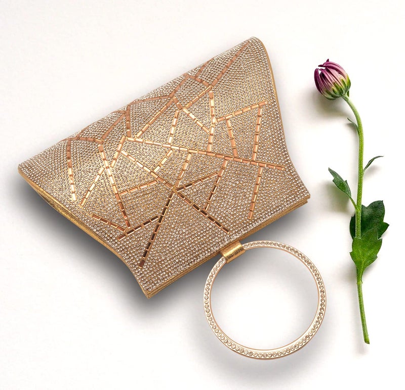MOSSMON Crystal Clutch Purses Bride and Bridesmaid Handbag Elegant Wristlet Evening Bag for Women - Image 5