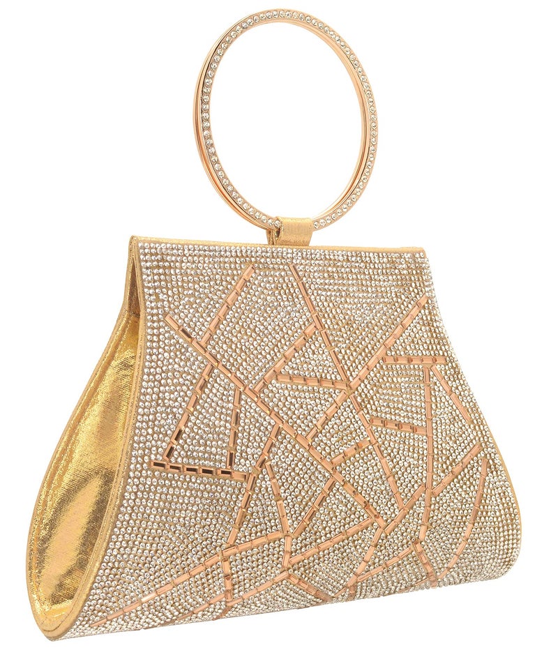 MOSSMON Crystal Clutch Purses Bride and Bridesmaid Handbag Elegant Wristlet Evening Bag for Women - Image 3