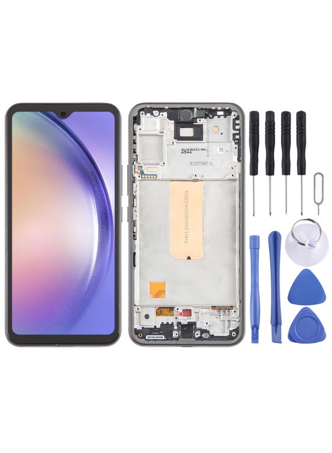 بديل لشاشة LCD Incell لهاتف Samsung Galaxy A54 SM-A546B مع محول رقمي كامل التجميع مع إطار لا يدعم التعرف على بصمة الإصبع - Image 1