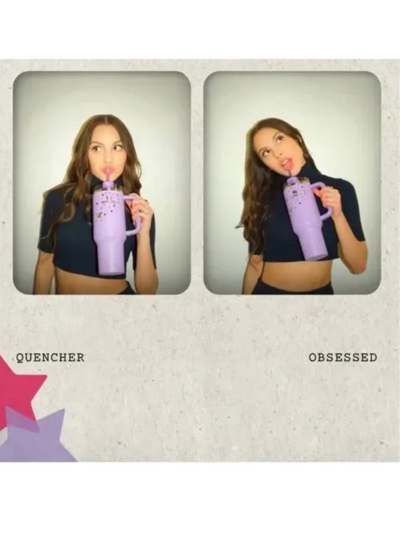 Stanley NEW x Olivia Rodrigo Quencher H2.0 FlowState™ Tumbler | 40 OZ – Brand New in Box | Stylish, Durable, and Functional Drinkware for Fans and Everyday Use - Image 2