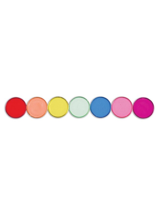Learning Advantage 7253 Transparent Plastic Counters Steelringed Set Of 50 Assorted Colors Great For Kindergarten Sensory Play And Light Panels  - Image 3