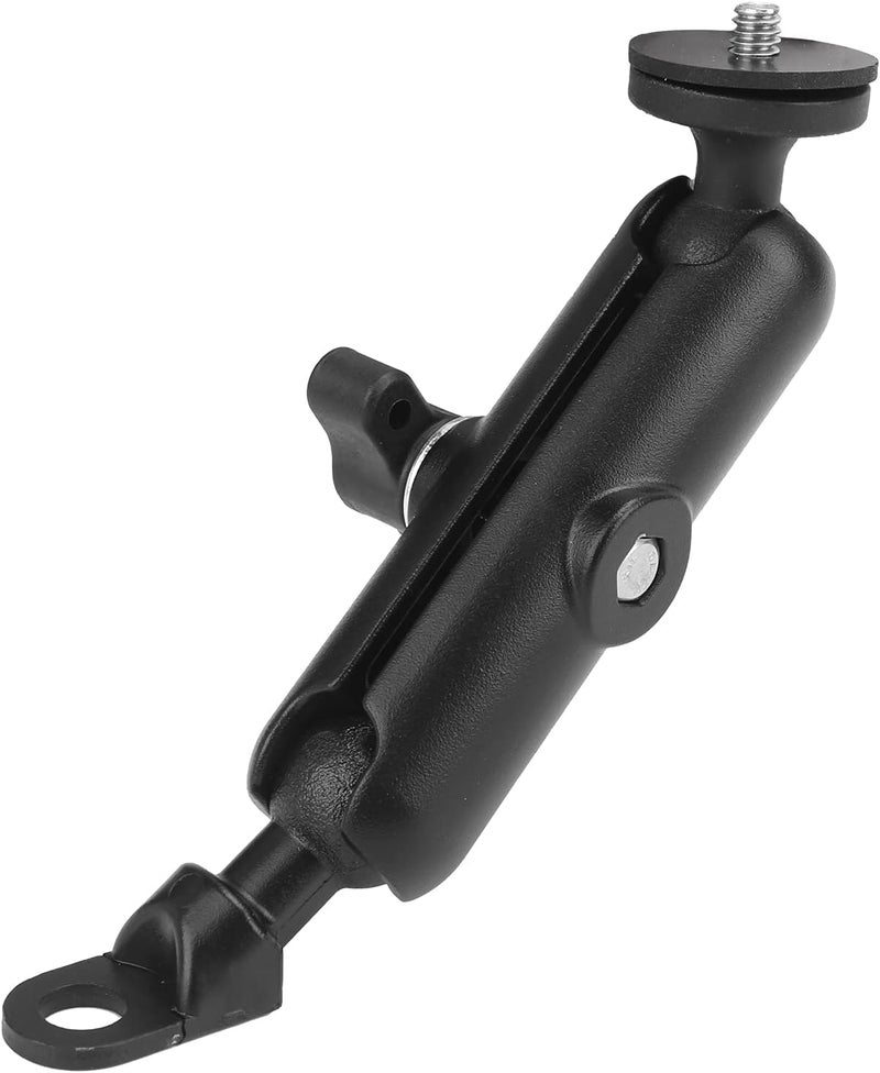 Motorcycle Rearview Mirror Mount Holder with 1 / 4in Screw, Metal, Black - Durable Anti - Body, 360° Flexible Rotation, Compatible with Sports Cameras and Mobile Phones - Image 4