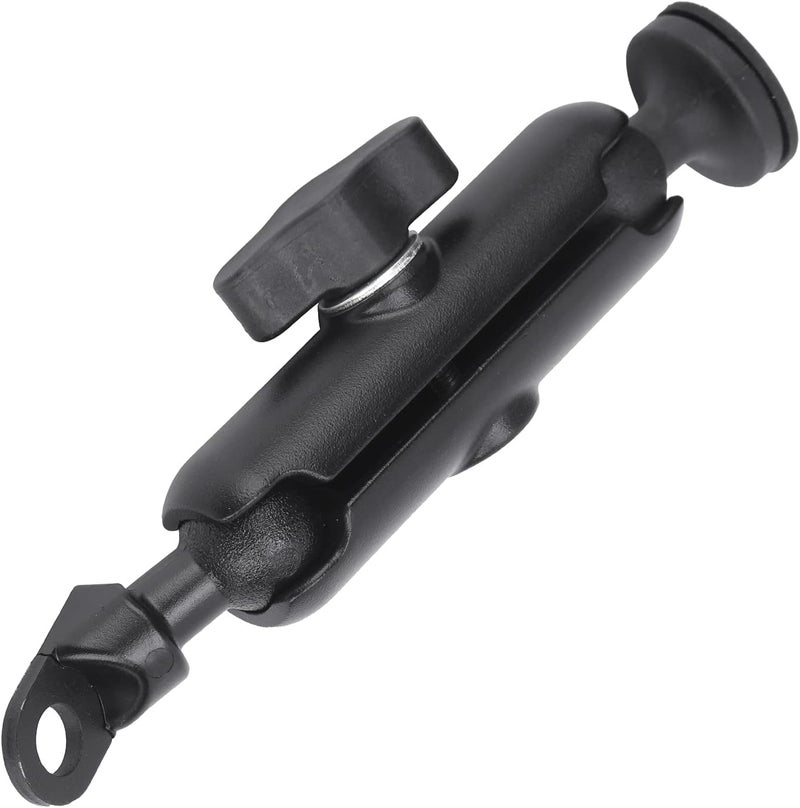 Motorcycle Rearview Mirror Mount Holder with 1 / 4in Screw, Metal, Black - Durable Anti - Body, 360° Flexible Rotation, Compatible with Sports Cameras and Mobile Phones - Image 1
