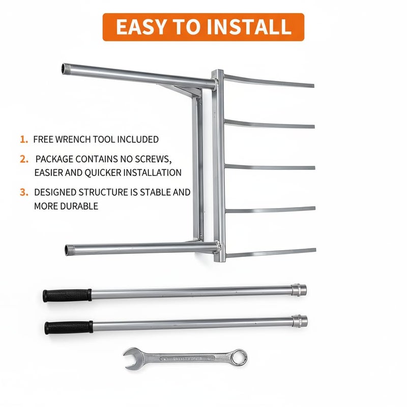 Mindoub 5-Tine Broad Fork Heavy Duty Garden Fork Built Tough for Lasting Durability Loosen and Aerate Clay Soil on Farms and in Home Gardens - Image 4