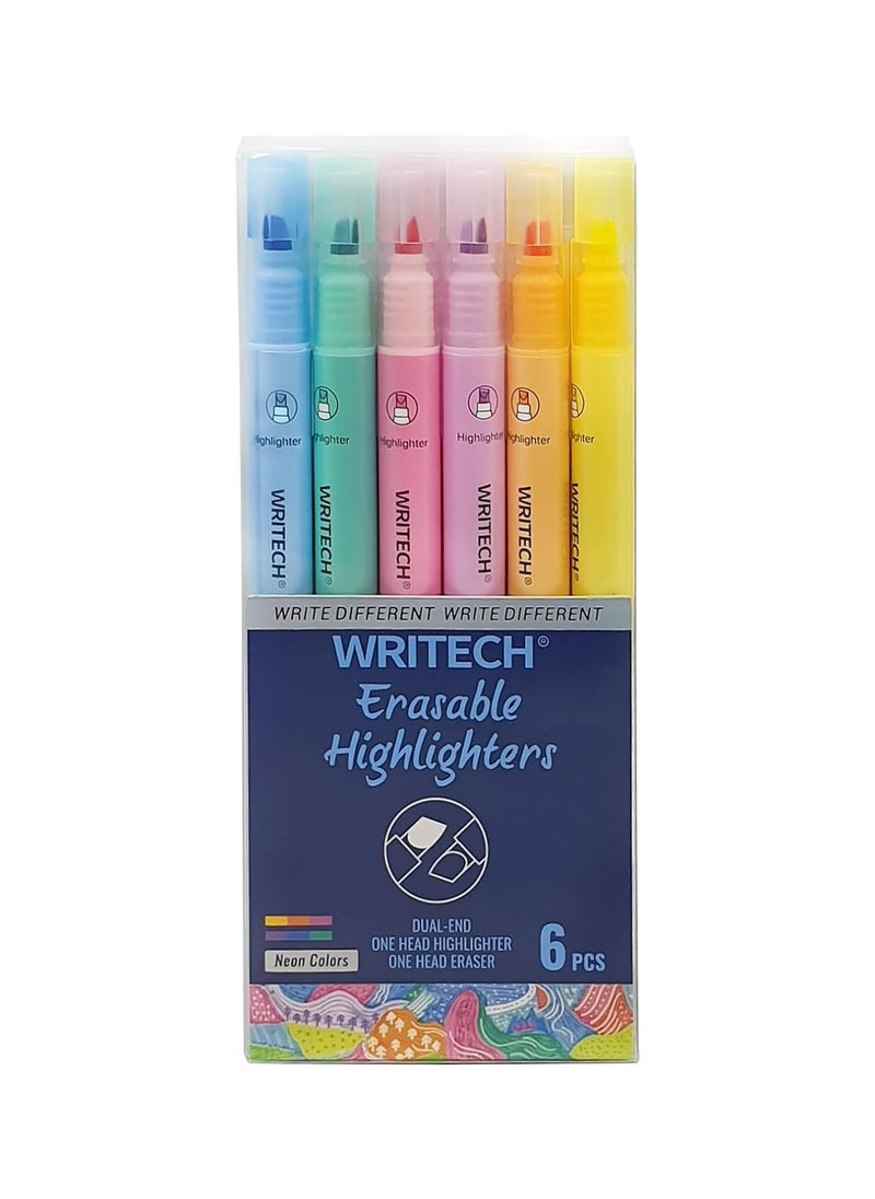 WRITECH 6-Piece Erasable Highlighters Multicolour  - Image 1