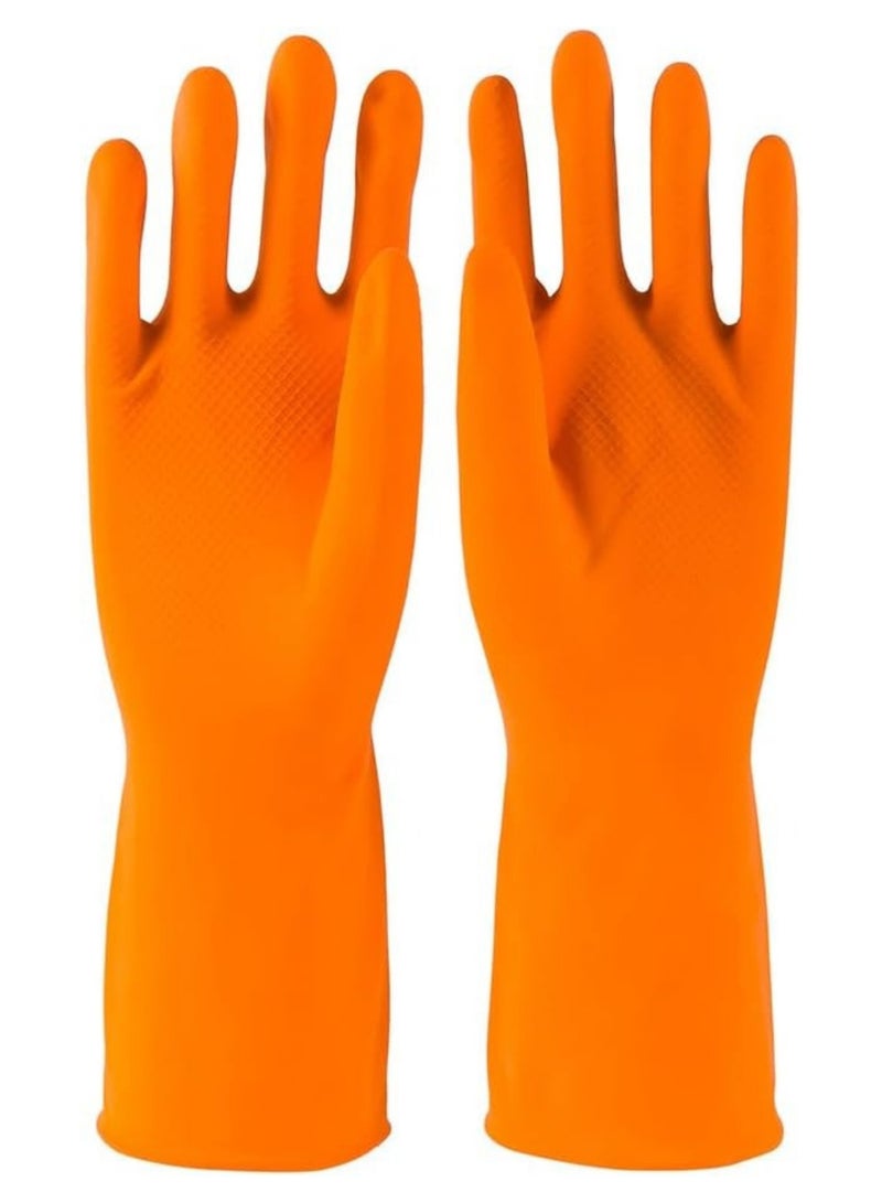 Pair of Thick Waterproof Wear-resistant Rubber Kitchen Gloves, Reusable Cleaning Gloves for Dishwashing.Size XL - Image 1