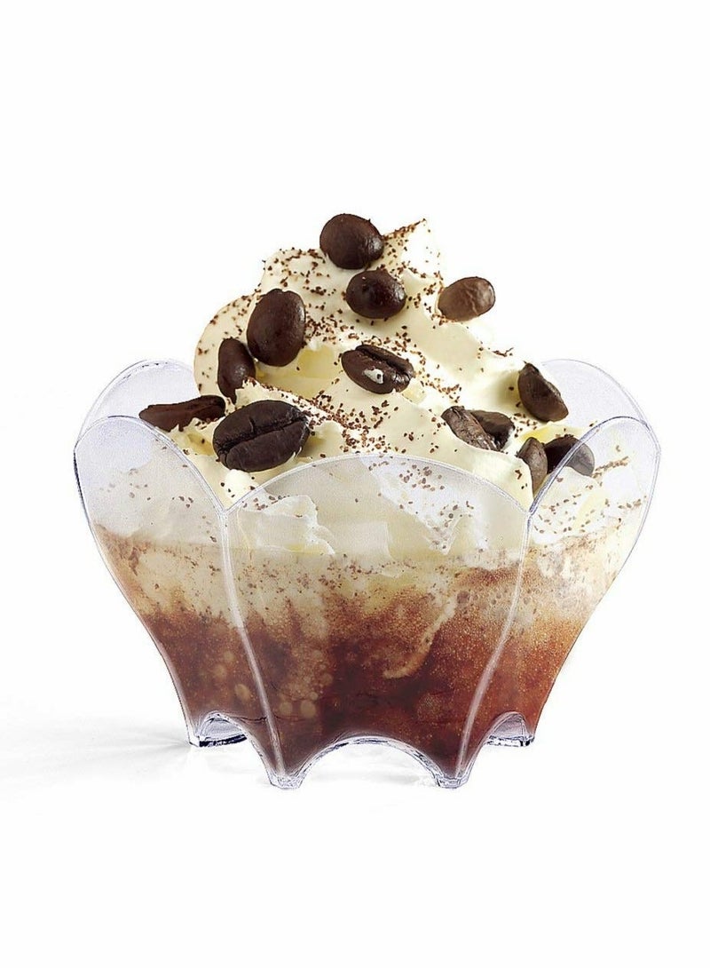 100pcs Mini Parfaits Dessert Cups with Spoons, Clear Small Serving Disposable Bowl Dessert Plates for Chocolate Desserts, Appetizers - Image 2