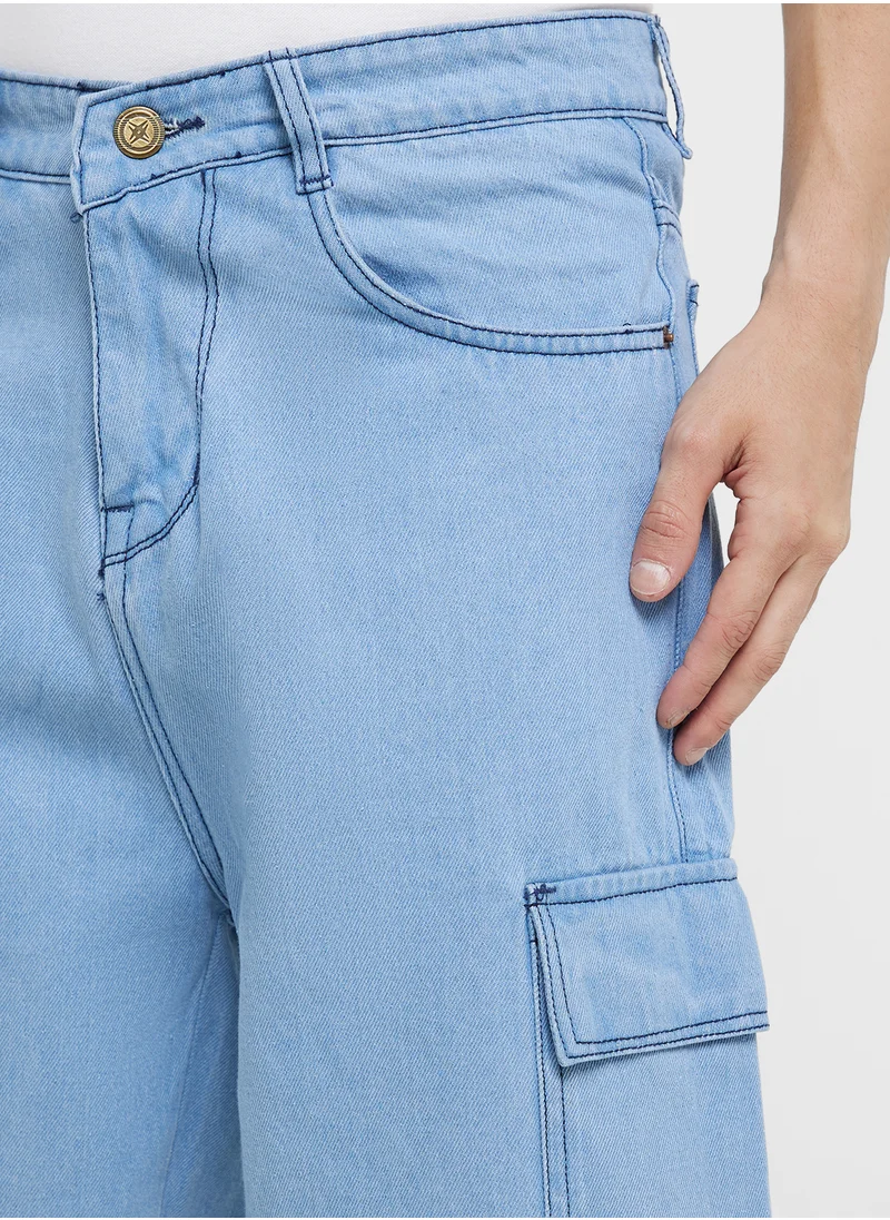 سفنتي فايف Essential Denim Shorts