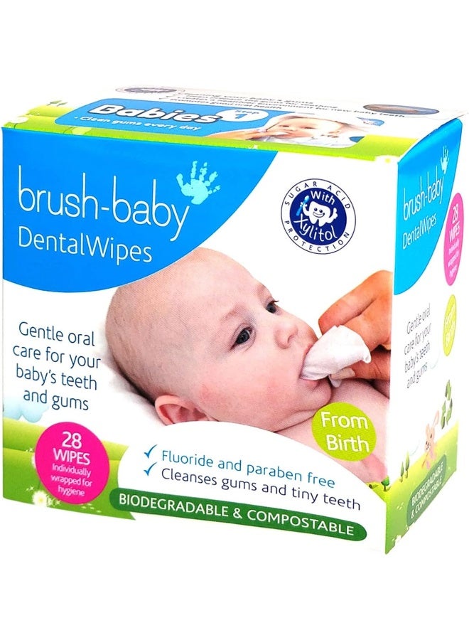 brush-baby مناديل أسنان براج-بيبي عبوة 28 قطعة - Image 1