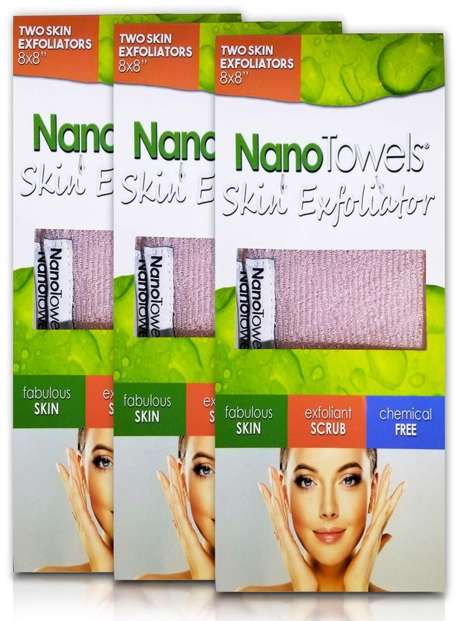 Life Miracle Nano Towels Skin Exfoliating Cleanser | Personal Microdermabrasion Face Wash, Pore Toner & Body Scrub Cloth | Chemical Free Dead Skin and Blackhead Remover. Korean Skin Care Secret | 6 Exfoliators - Image 1