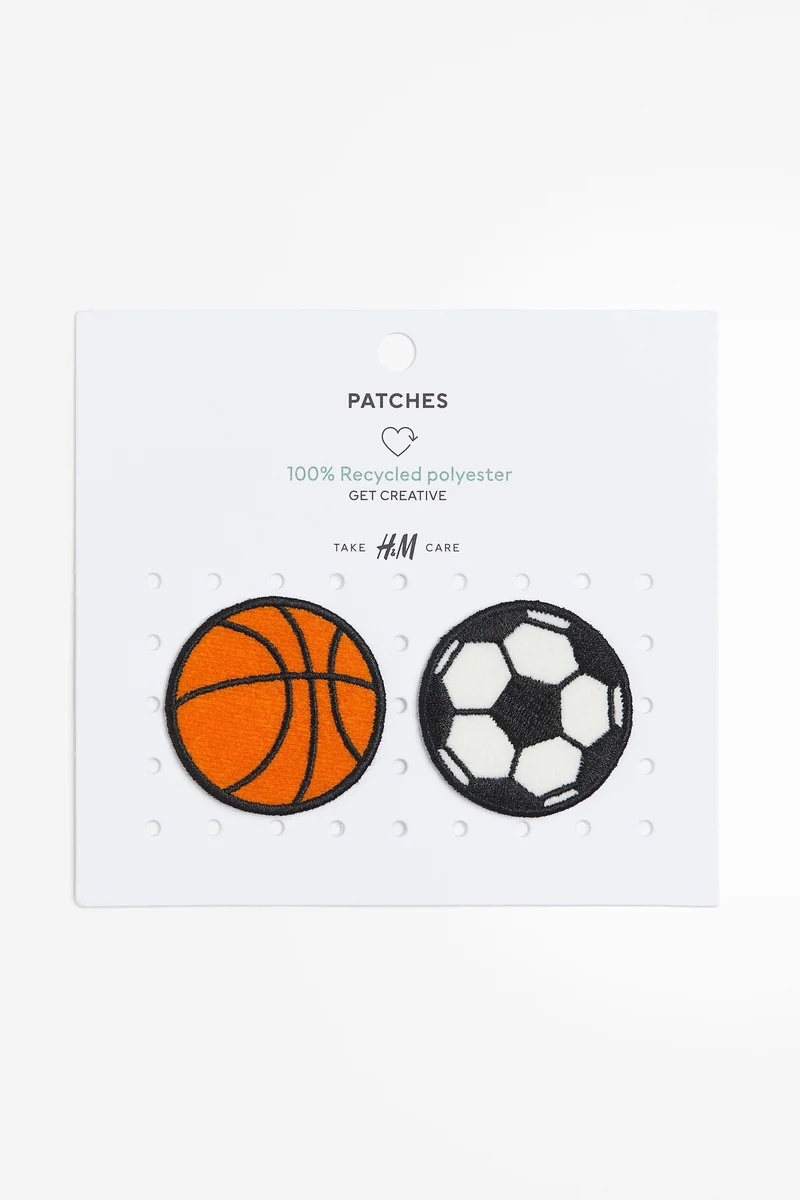 H&M 2-pack sport-motif repair patches