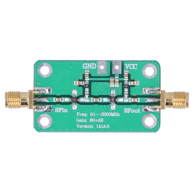 Low Noise RF Amplifier Module: 0.1-2000MHz Frequency, 64dB Gain, 1.9dB Noise Figure - Cascade Design For Stable Low-Noise Performance, One-Piece Molded Shell For Simple Installation - For Radio Freque - Image 1