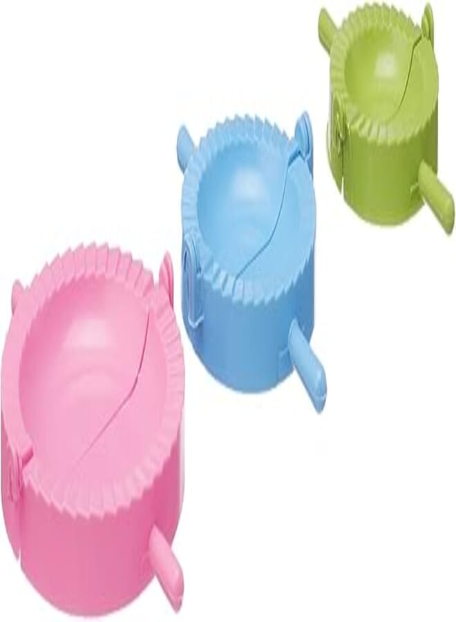 Agfa plastic qatayef and pastries presser, 3 pieces of different sizes, 14.5 x 11 x 2 cm - multi color