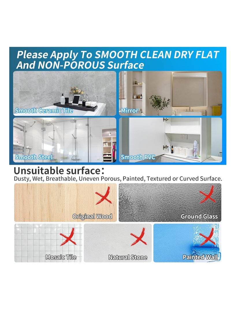 2Pcs Shower Caddy Suction Cup, Clear Corner Bathroom Storage Organization, NO-Drilling Removable Shower Shelf, Plastic Shower Basket Organizer, Shower Caddy Organizer Shelve Rack, Rustproof Waterproof