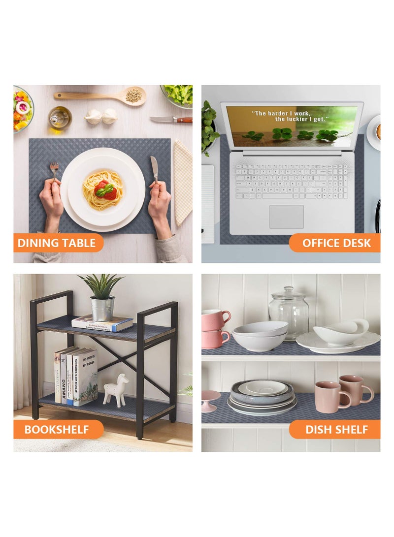 SYOSI بطانات الرفوف، بطانات أدراج المطبخ، بطانات الثلاجة مقاومة للماء والزيوت، بطانات خزائن المطبخ غير قابلة للانزلاق، حصائر أدراج من مادة EVA غير لاصقة لرفوف الثلاجات - Image 2