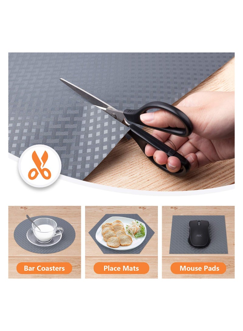 SYOSI بطانات الرفوف، بطانات أدراج المطبخ، بطانات الثلاجة مقاومة للماء والزيوت، بطانات خزائن المطبخ غير قابلة للانزلاق، حصائر أدراج من مادة EVA غير لاصقة لرفوف الثلاجات - Image 3