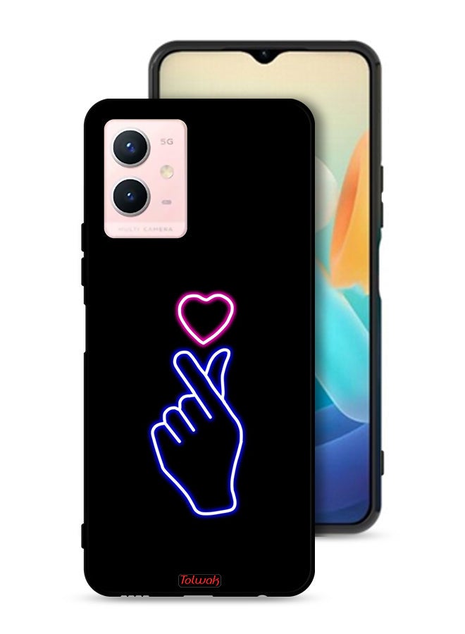 Tolwak Vivo Y33s 5G Protective Case Cover Snap Heart Art - Image 1