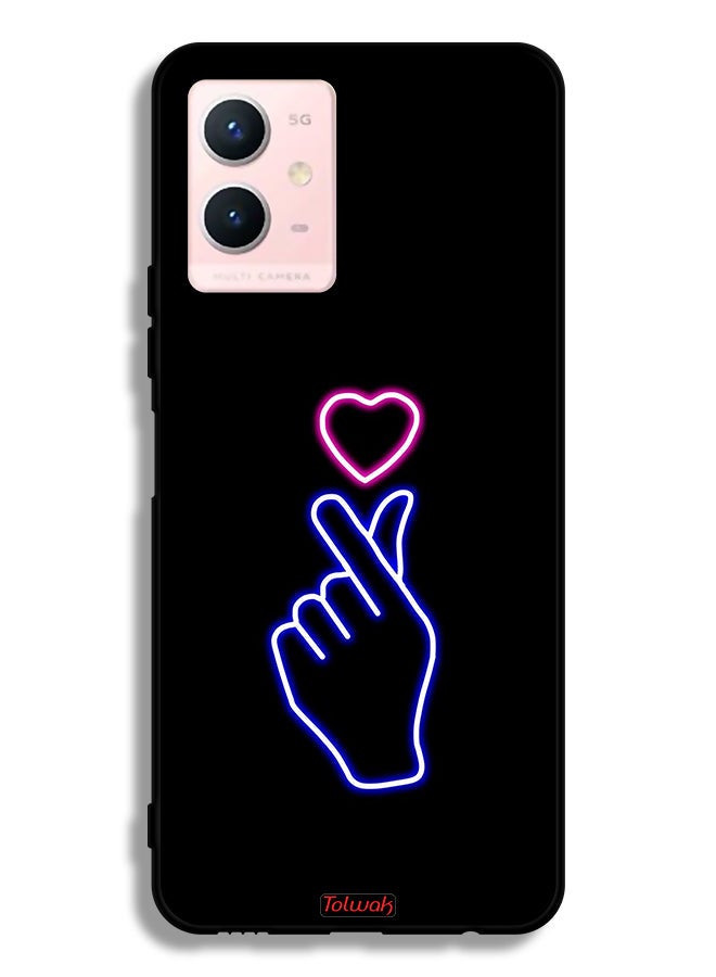 Tolwak Vivo Y33s 5G Protective Case Cover Snap Heart Art - Image 2
